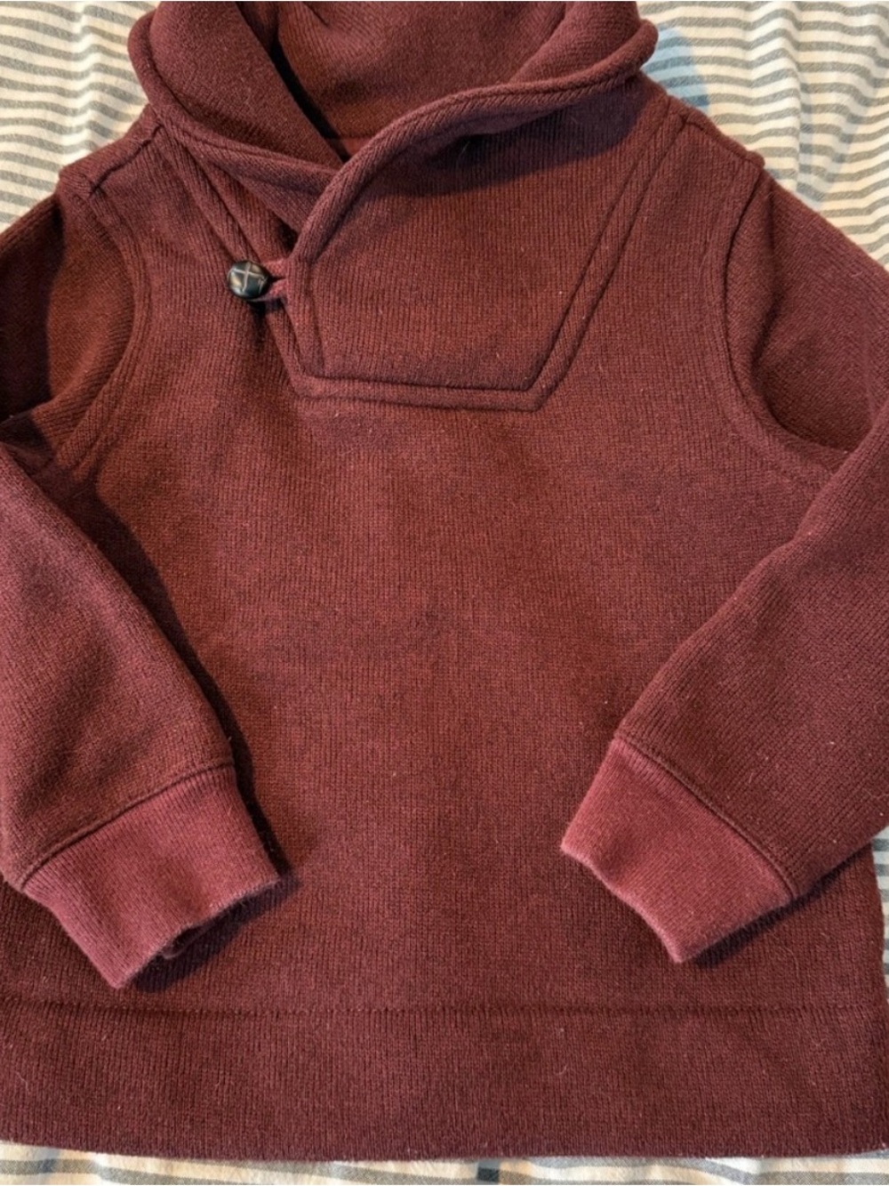 Oshkosh B’gosh Shawl Collar Knit Sweater in Burgundy
